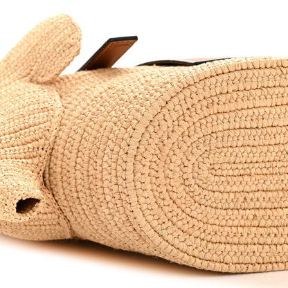 Loewe Raffia Small Elephant Basket Tote Bag Natural Tan 8 of 11
