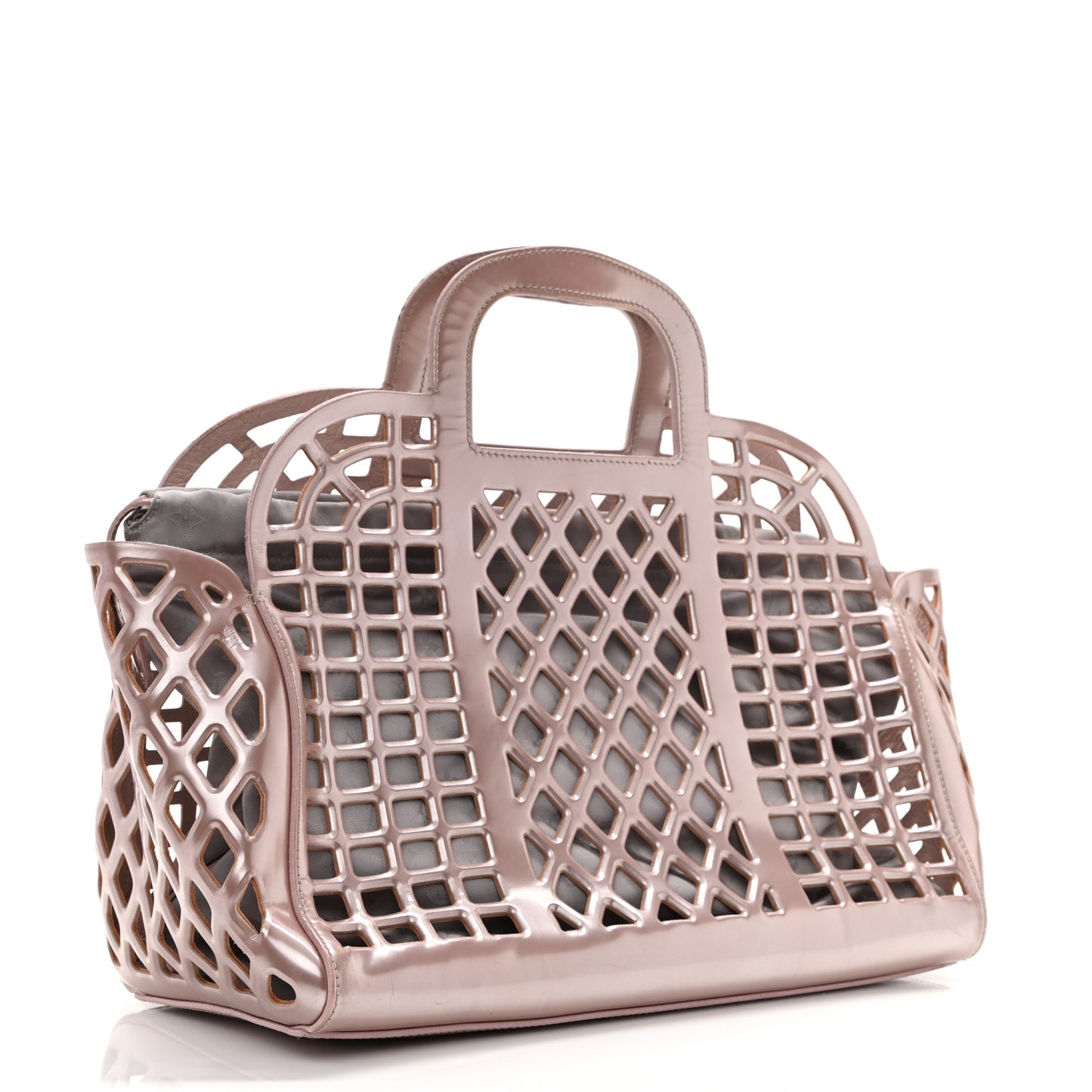 Metallic Patent Reef Jelly Basket MM Pink
