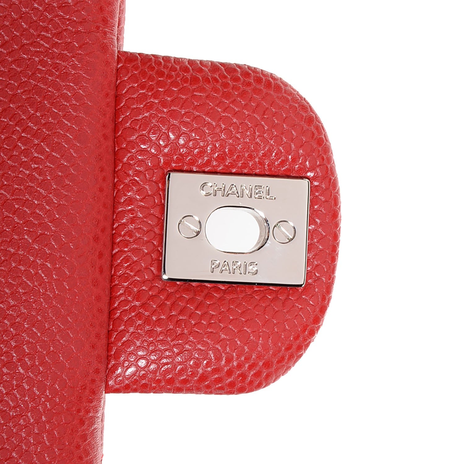 Chanel Caviar Quilted Clutch with Chain Flap Red 9 of 9