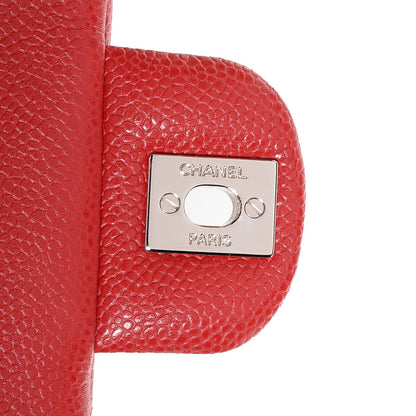 Chanel Caviar Quilted Clutch with Chain Flap Red 9 of 9