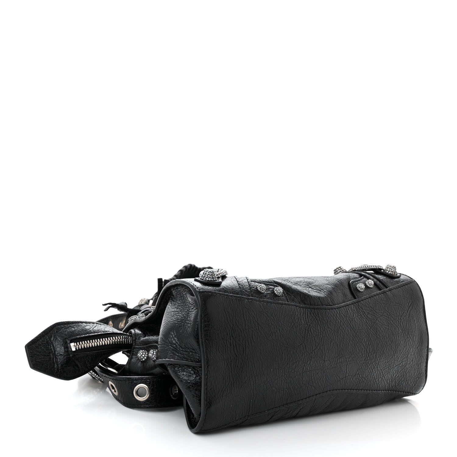 Balenciaga Agneau Arena Crystal Neo Cagole Handbag XS Black 5 of 11
