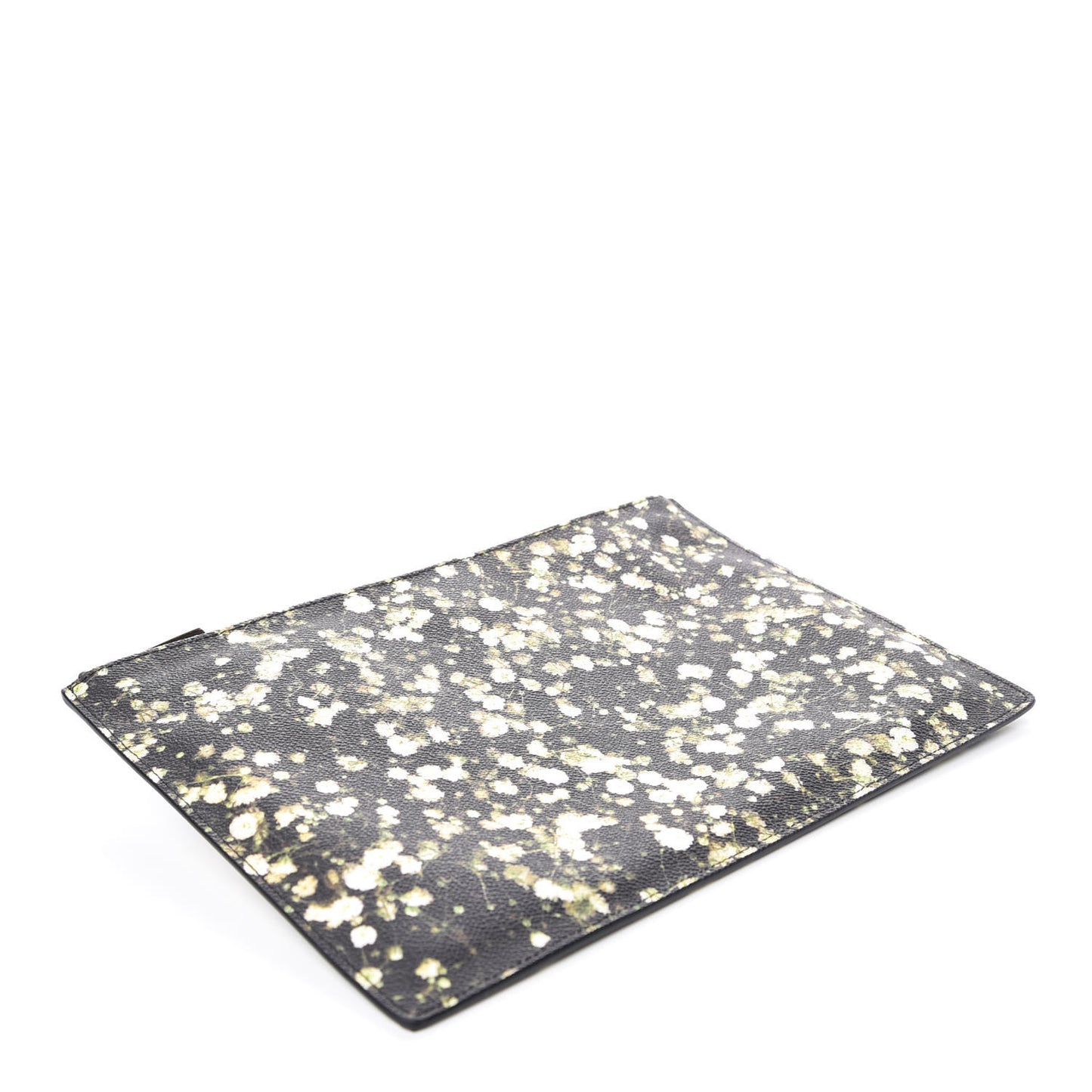 Coated Canvas Baby's Breath Print Medium Zip Pouch
