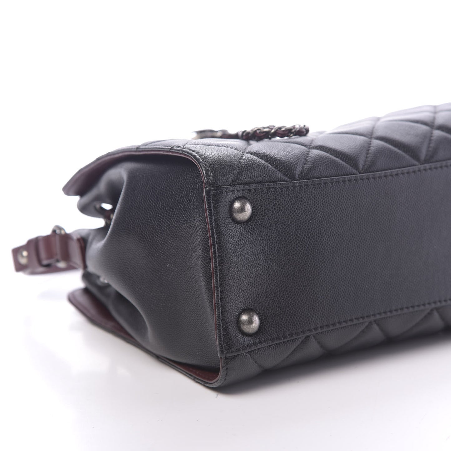 Caviar Quilted Small CC Bucket Bag Black