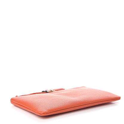 Gucci Calfskin Large Bamboo Clutch Orange 4 of 8