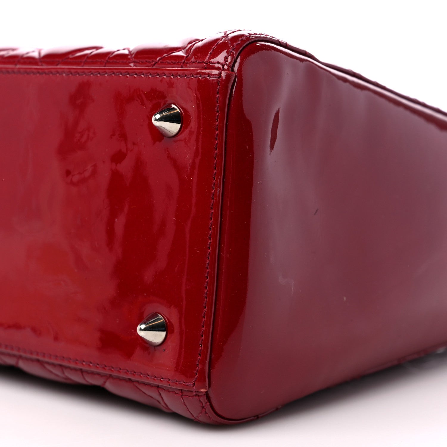 Christian Dior Patent Cannage Medium Lady Dior Red 8 of 9