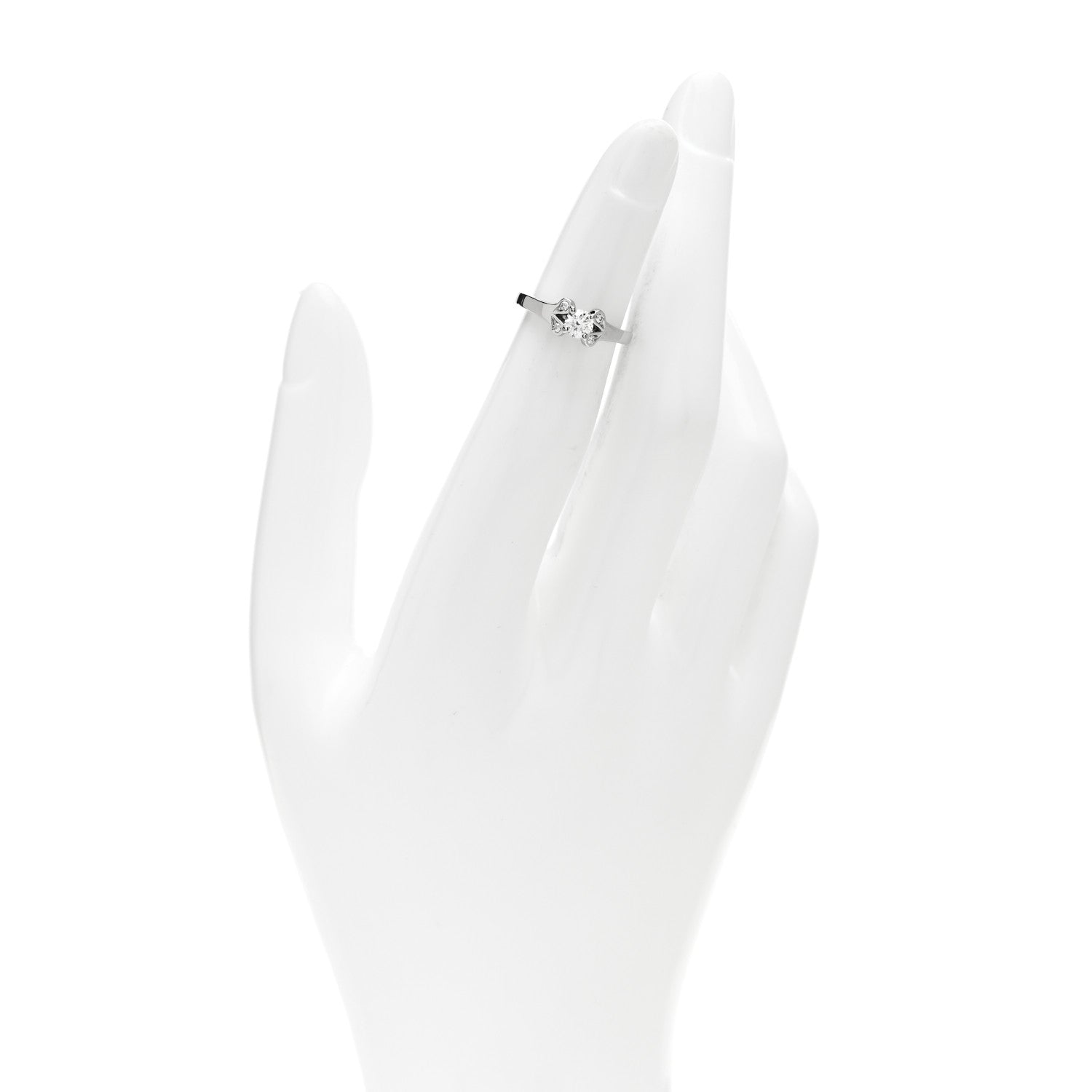 Cartier Platinum Diamond .26ct Ballerine Solitaire Engagement Ring 45 3.25 2 of 7
