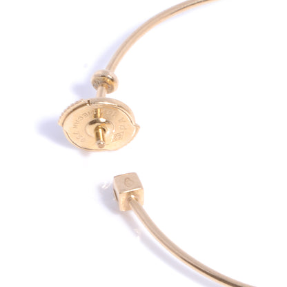 Louis Vuitton 18k Yellow Gold Pearl Monogram Hoop Earrings 7 of 7