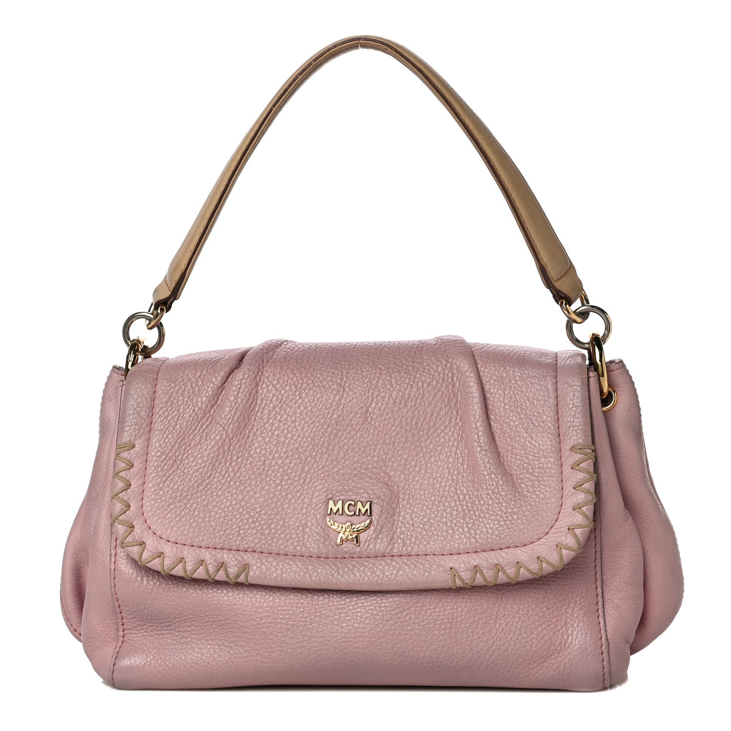 Grained Calfskin Shoulder Bag Pink