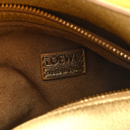 Loewe Laminated Lambskin Mini Puzzle Edge Bag Gold 6 of 9