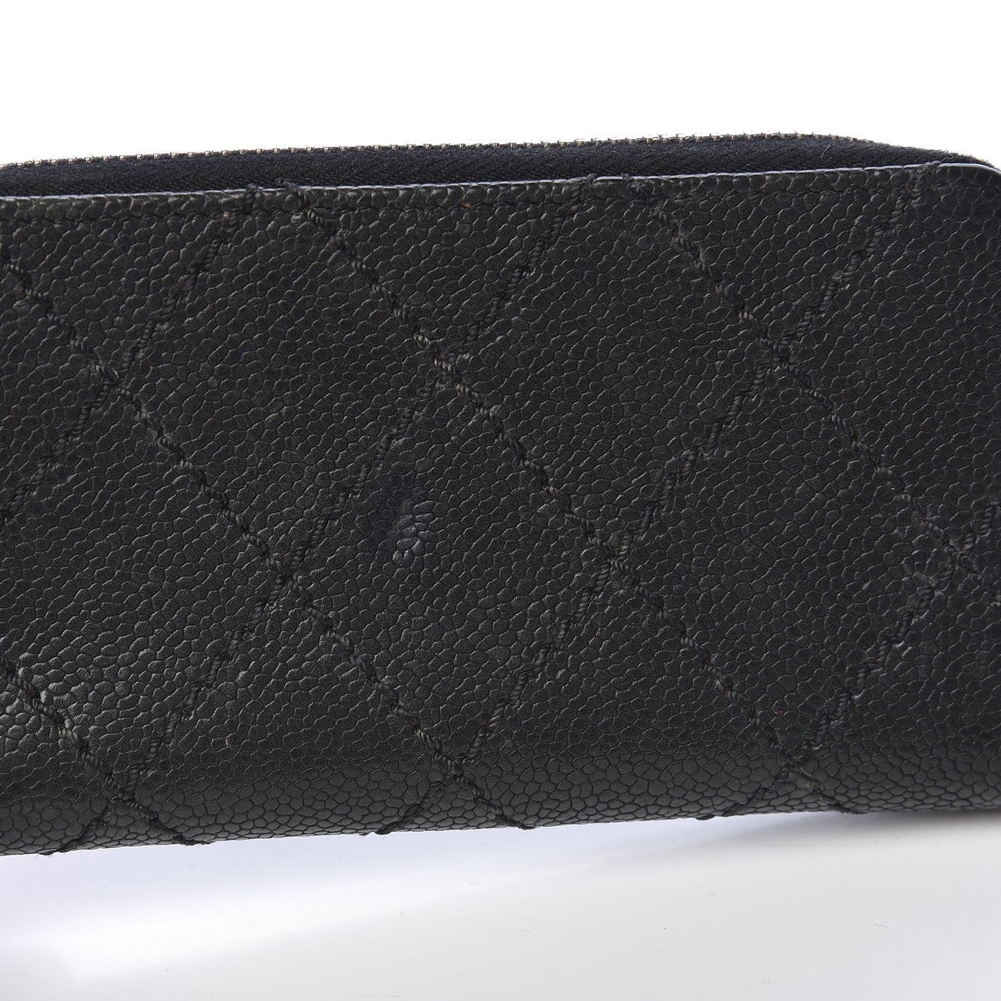 Caviar Outdoor Ligne Zip Coin Purse Wallet Black