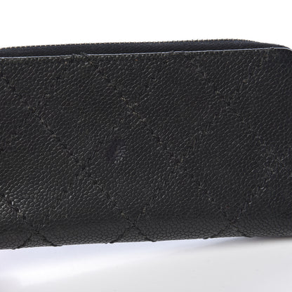 Chanel Caviar Outdoor Ligne Zip Coin Purse Wallet Black 9 of 15