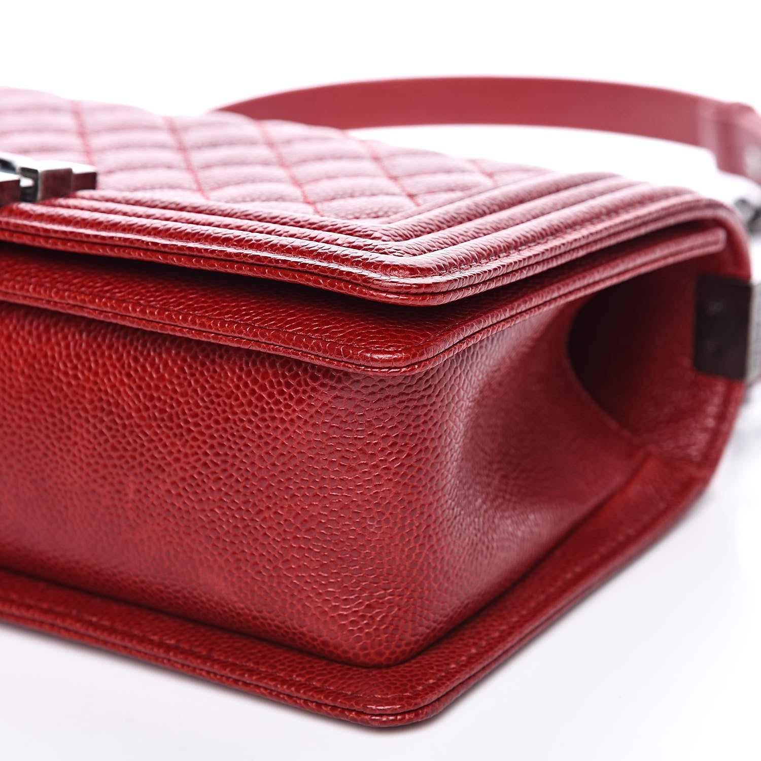 Chanel Caviar Quilted Medium Boy Flap Dark Red 11 of 15