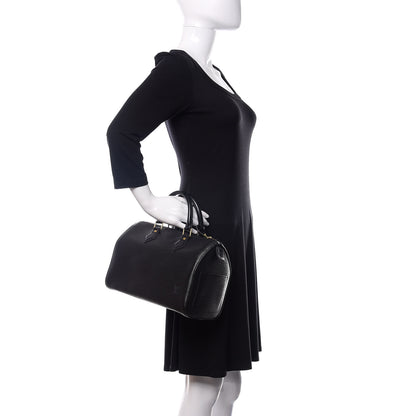 Louis Vuitton Epi Speedy 25 Black 2 of 10