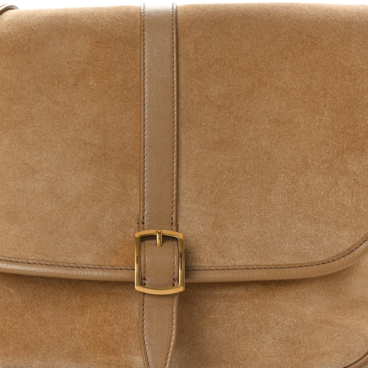 Saint Laurent Suede Sorbonne Medium Shoulder Bag Natural Tan 9 of 11
