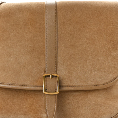 Saint Laurent Suede Sorbonne Medium Shoulder Bag Natural Tan 9 of 11