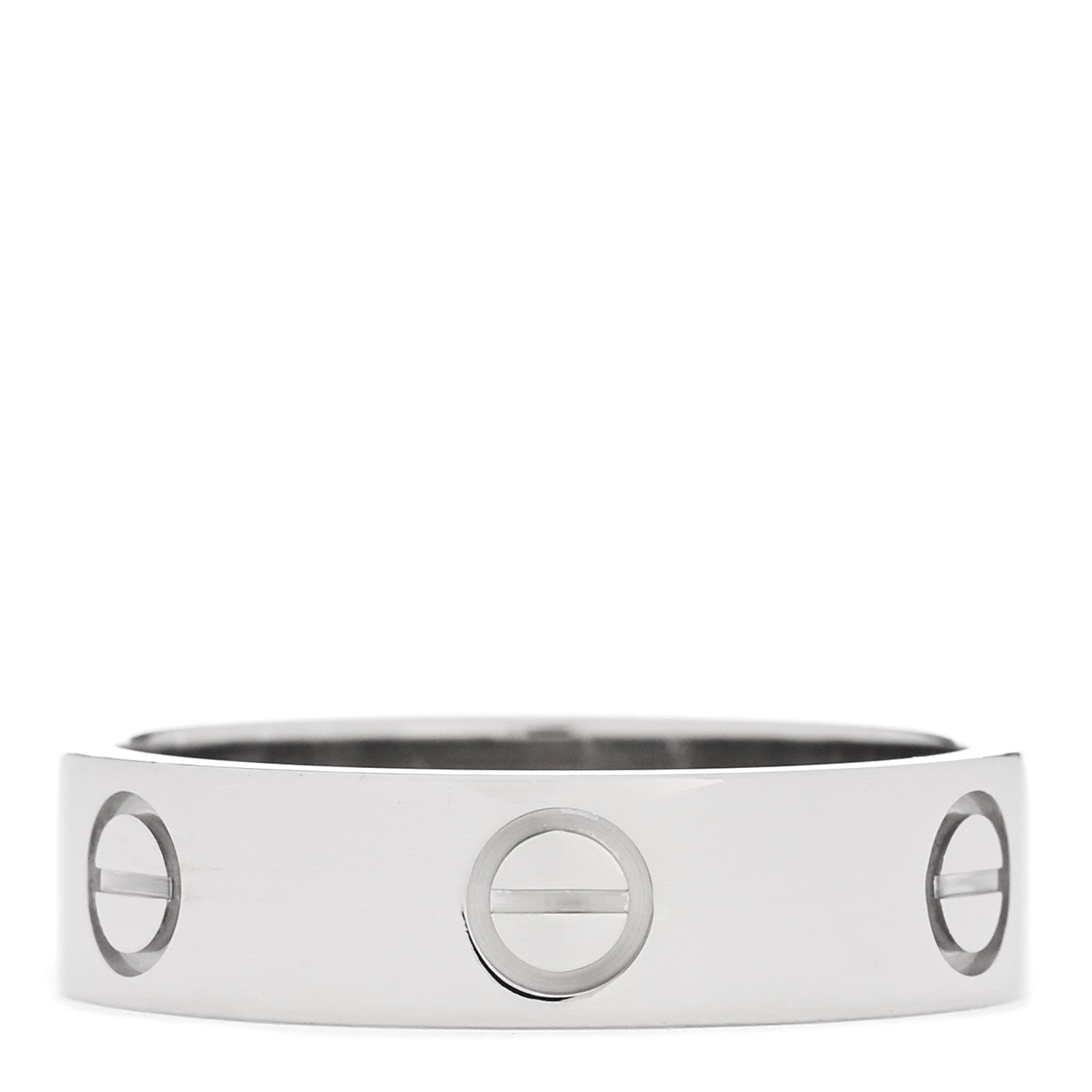 Cartier 18K White Gold 5.5mm LOVE Ring 58 8.25 1 of 4