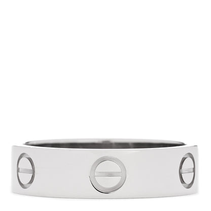 Cartier 18K White Gold 5.5mm LOVE Ring 58 8.25 1 of 4