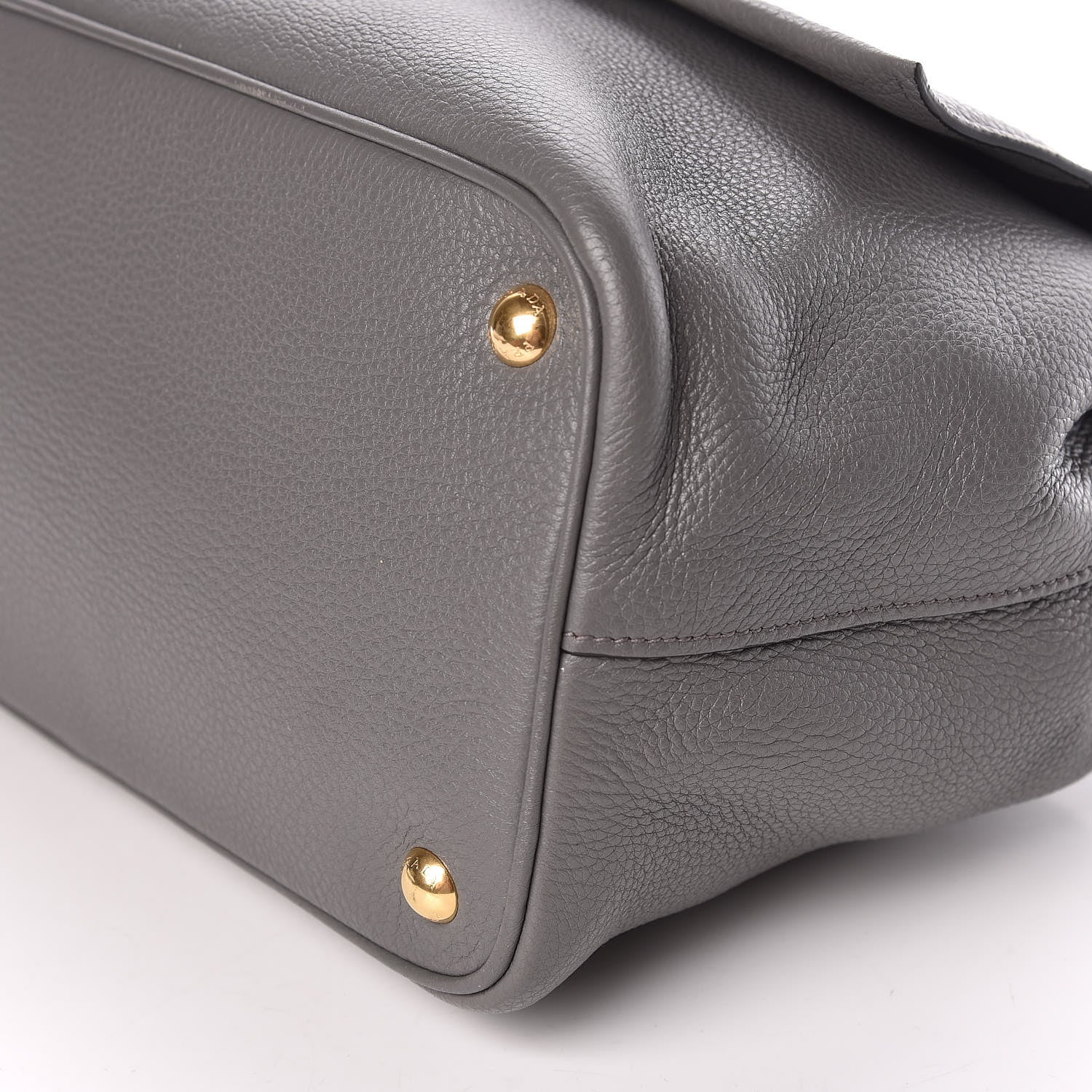 Prada Vitello Daino Flap Shoulder Bag Marmo 11 of 12