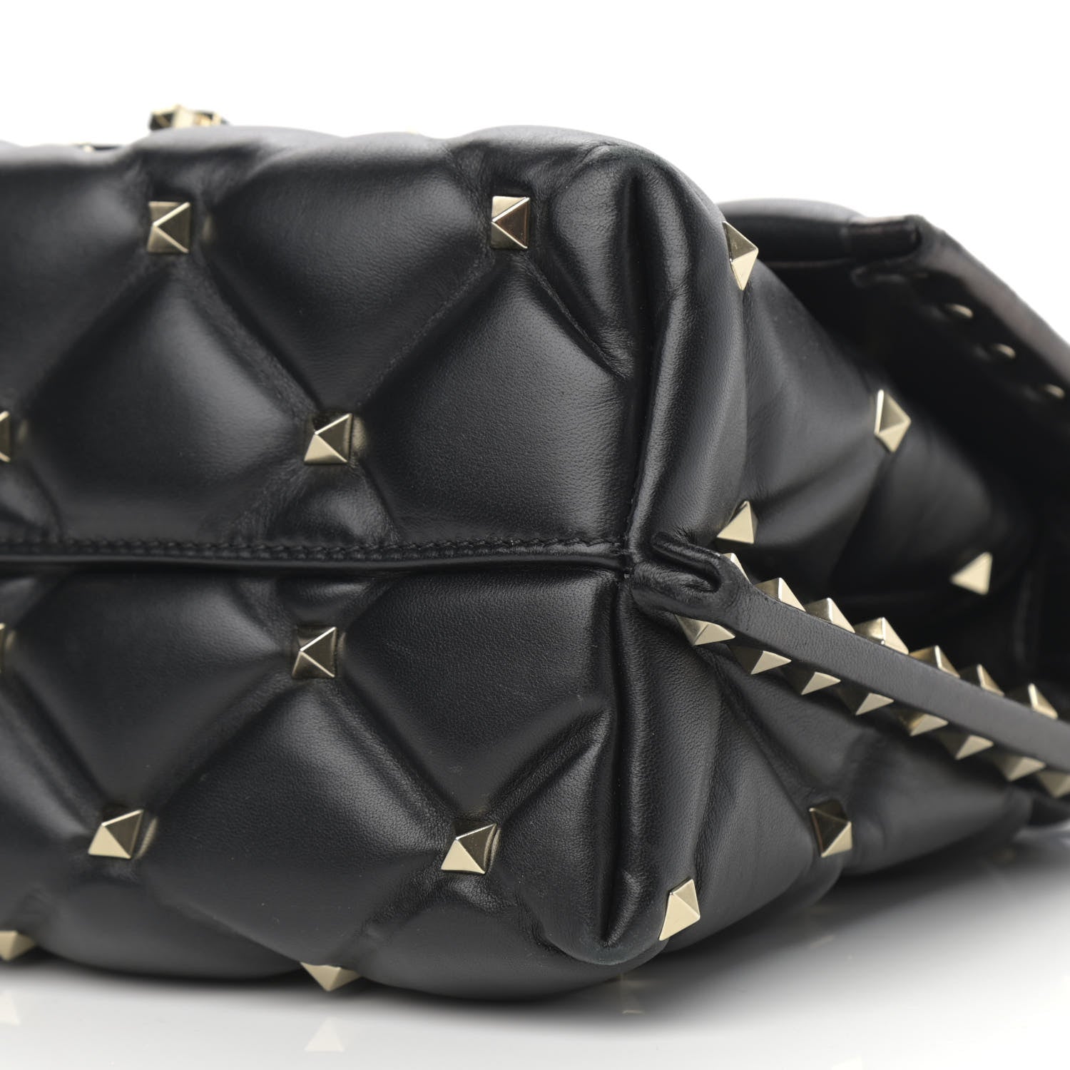 Valentino Garavani Lambskin VLTN Print Candystud Top Handle Bag Black 8 of 12