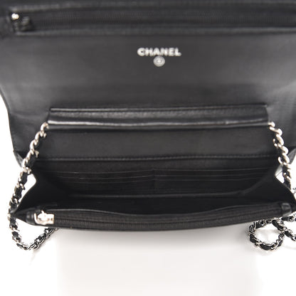 Chanel Caviar Timeless CC Wallet On Chain WOC Black 5 of 10