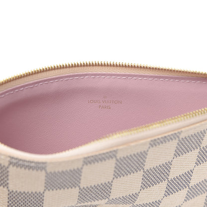 Louis Vuitton Damier Azur Felicie Chain Wallet Zippered Insert Rose Ballerine 6 of 6