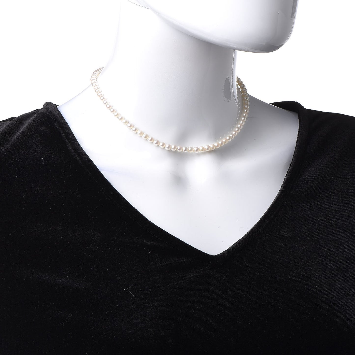 Sterling Silver Akoya Pearl 4-4.5mm Strand Necklace