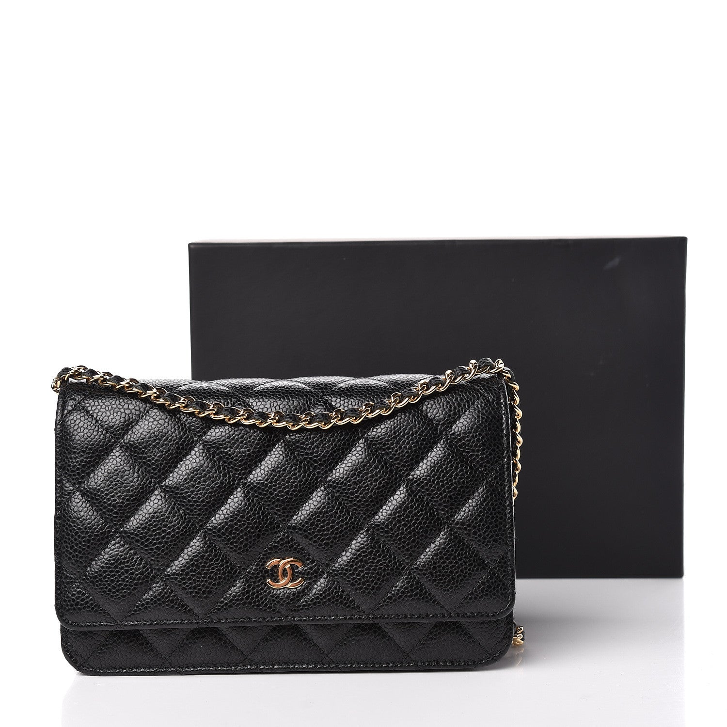 Chanel Caviar Quilted Wallet On Chain WOC Black 12 of 12