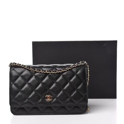 Chanel Caviar Quilted Wallet On Chain WOC Black 12 of 12
