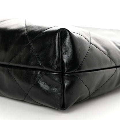 Chanel Shiny Calfskin Quilted Small Chanel 22 Black 10 of 11