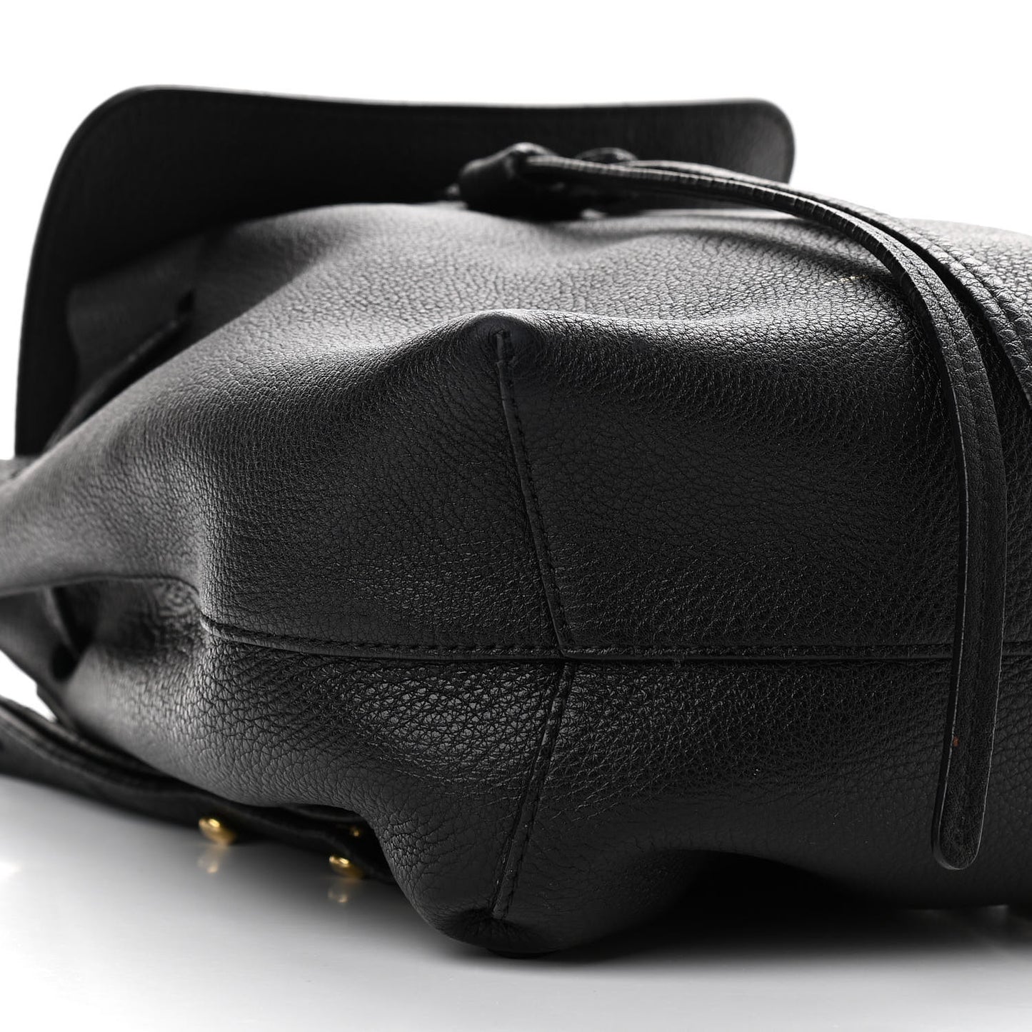 Tumbled Calfskin Backpack Bag Black