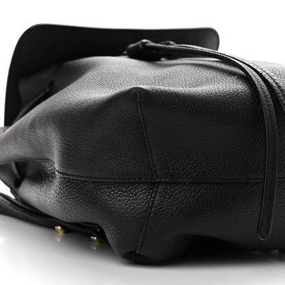 Mansur Gavriel Tumbled Calfskin Backpack Bag Black 9 of 14