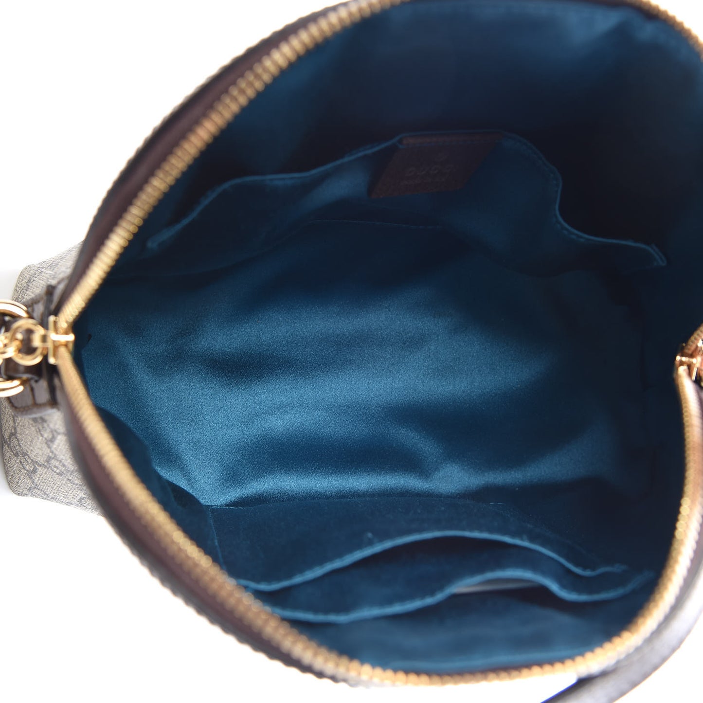 GG Supreme Monogram Textured Dollar Calfskin Web Small Ophidia Dome Shoulder Bag Beige Ebony New Acero