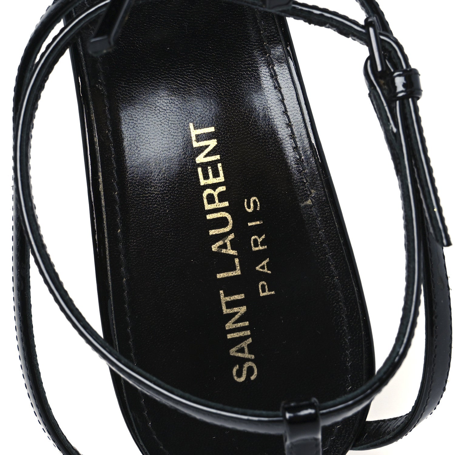 Saint Laurent Patent Cassandra 95 Sandals 41.5 Black 7 of 10