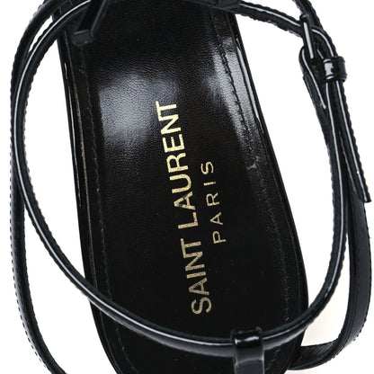 Saint Laurent Patent Cassandra 95 Sandals 41.5 Black 7 of 10