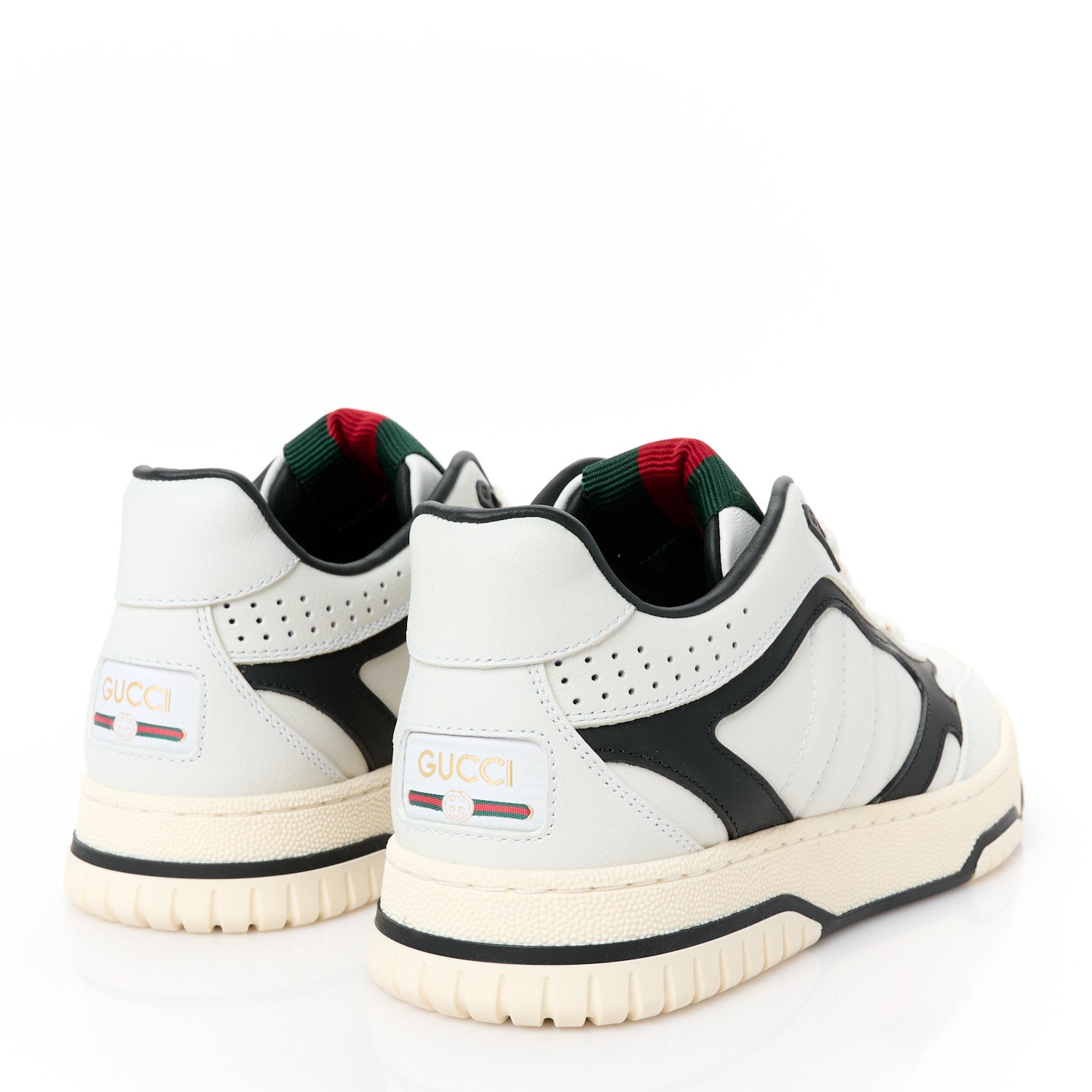 Gucci Calfskin Womens Re-Web Sneakers 36 Black White 5 of 11