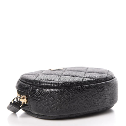 Chanel Caviar Quilted Zip Around Classic Coin Purse Black 4 of 7