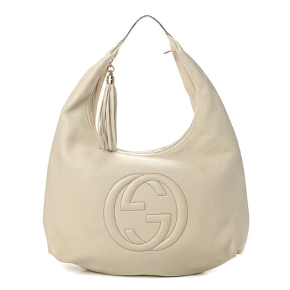 Gucci Pebbled Calfskin Large Soho Hobo Off White 1 of 6