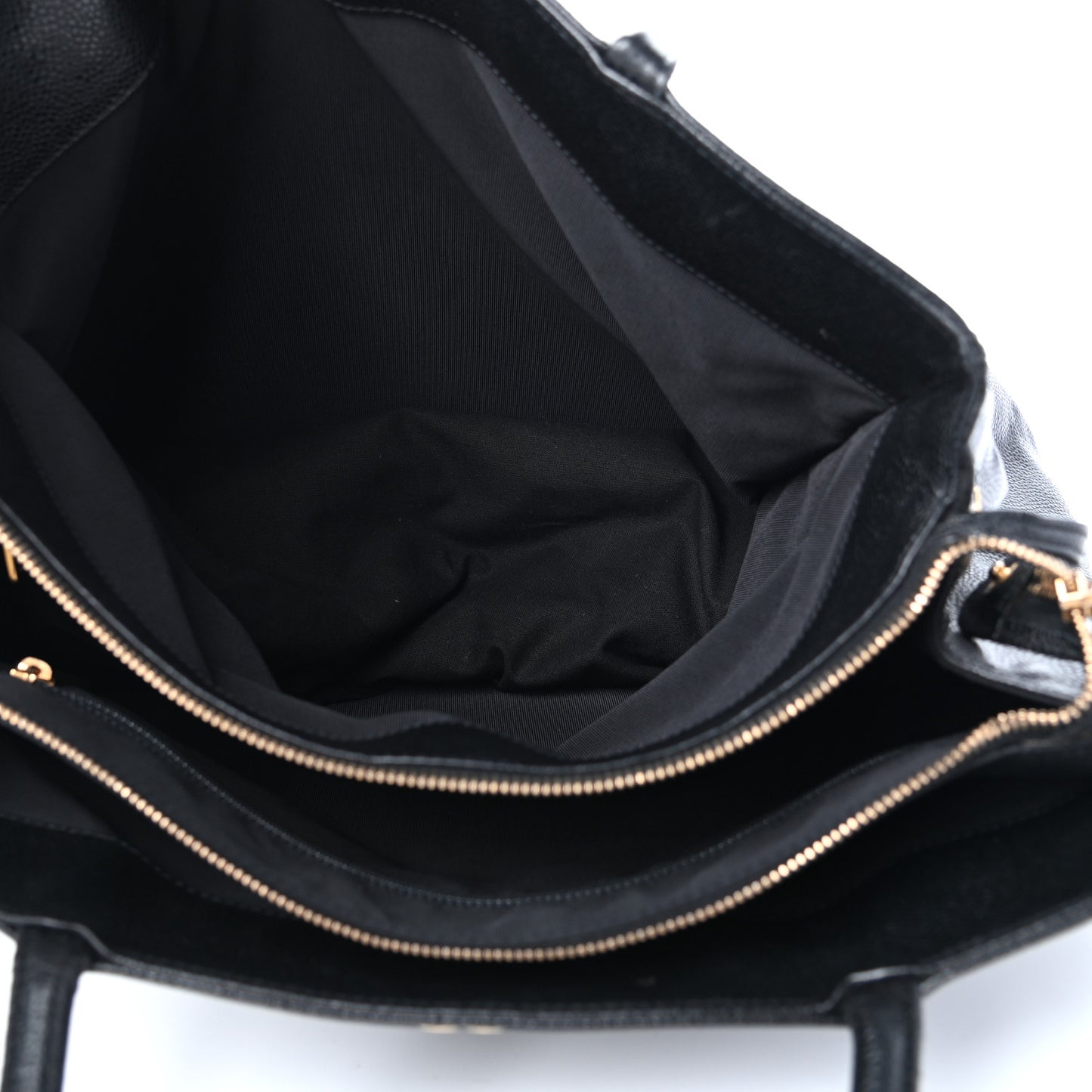 Caviar Quilted CC Shopping Tote Black