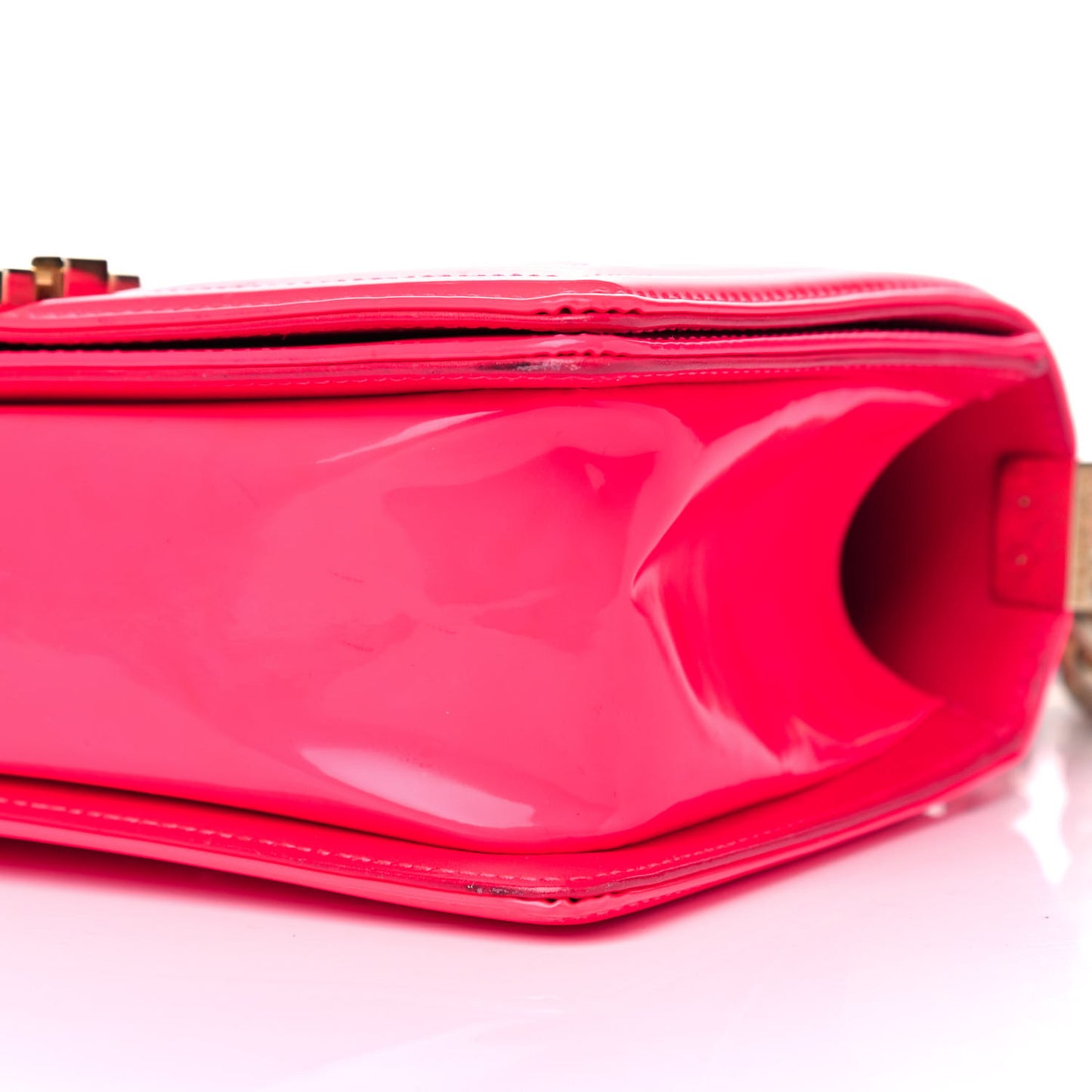 Patent Quilted Medium Boy Flap Pink