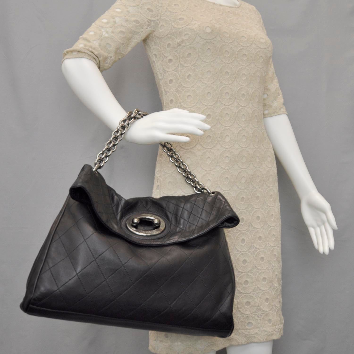 Chanel Lambskin Quilted New Lock Flap Black 2 of 10