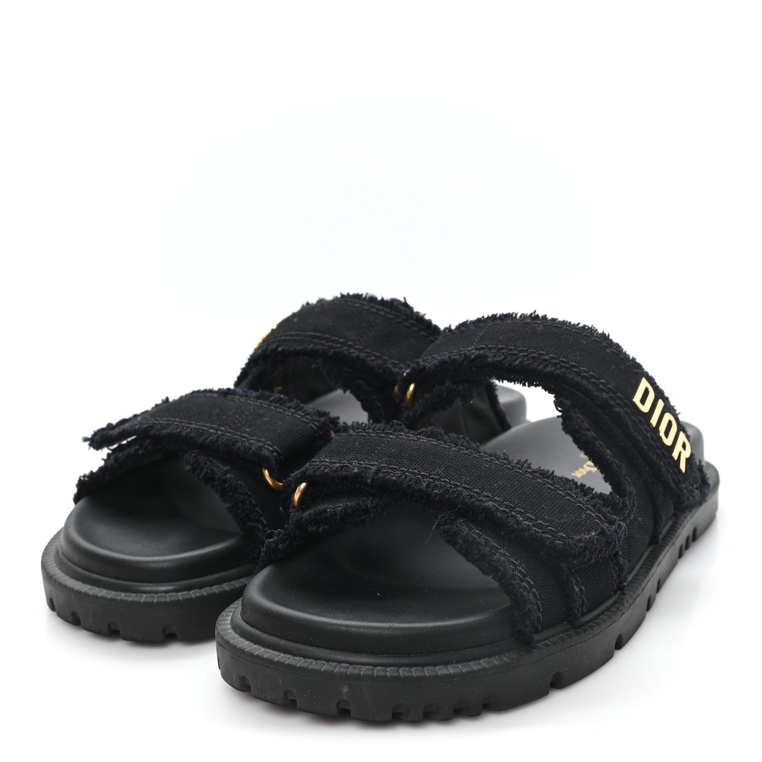 Christian Dior Woven Raffia Jute Dioract 10mm Sandals 38.5 Black 4 of 10