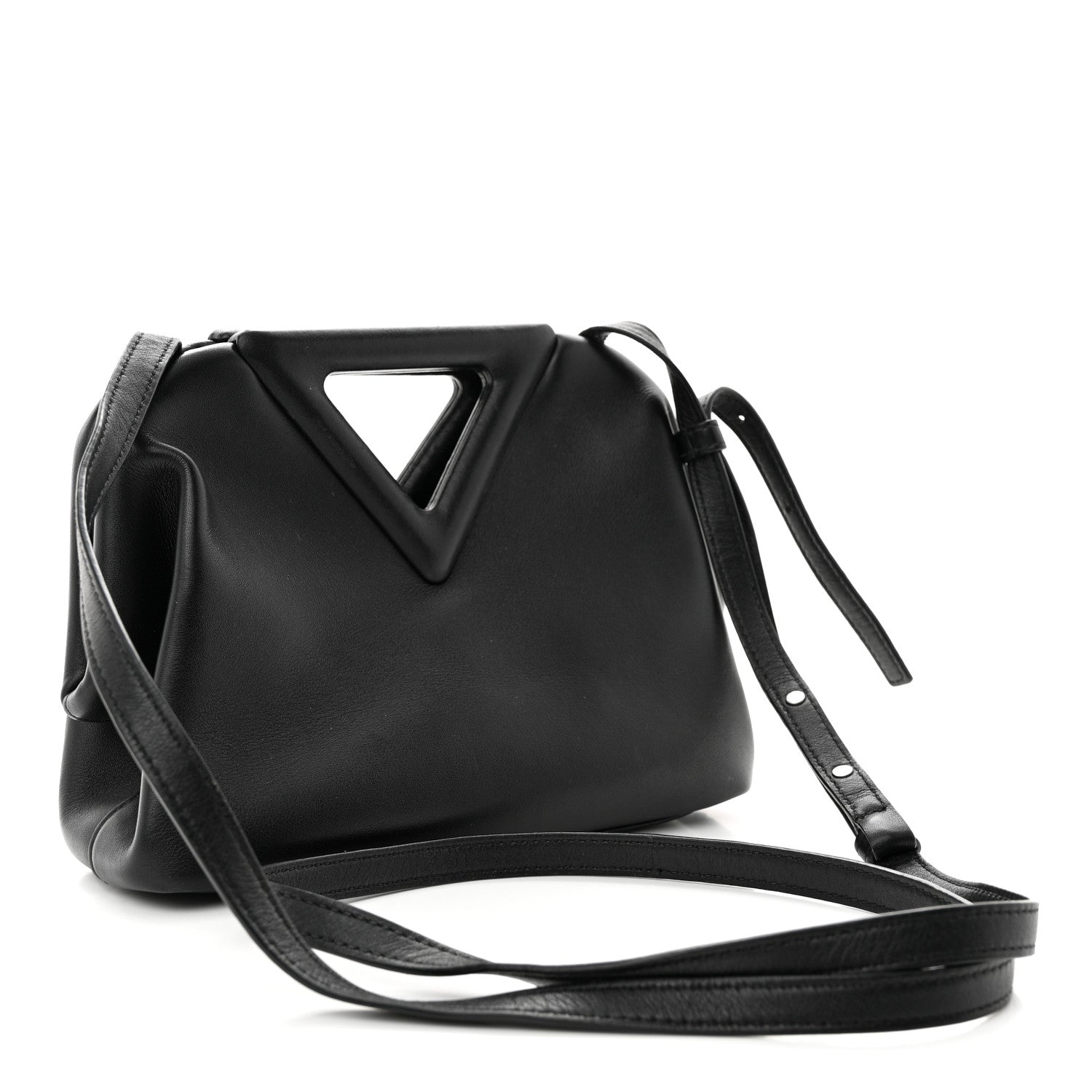 Bottega Veneta Calfskin Small The Point Triangle Bag Black 3 of 12
