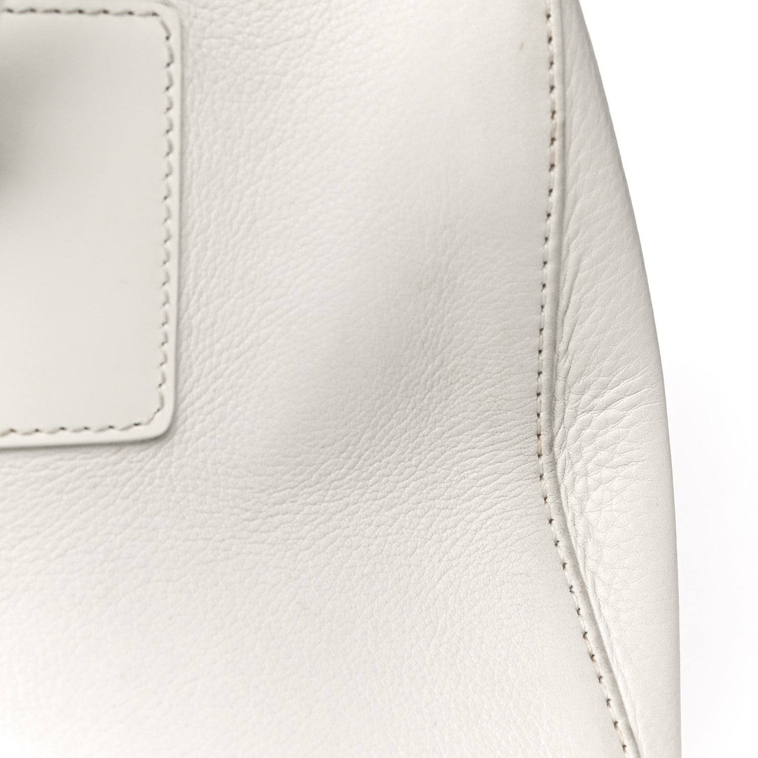 Christian Dior Grained Calfskin Street Chic Top Handle Bag White 33 of 35