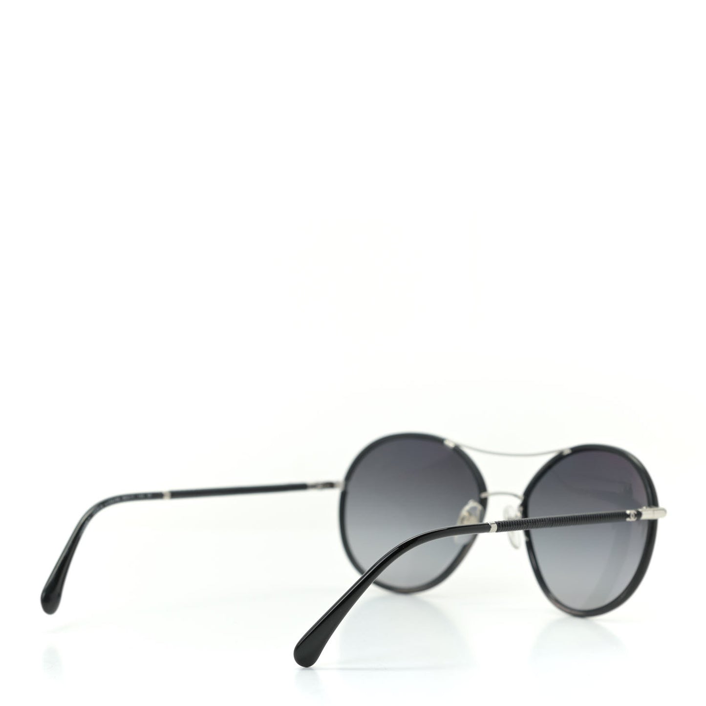 Round Pilot Polarized Sunglasses 4228-Q Black