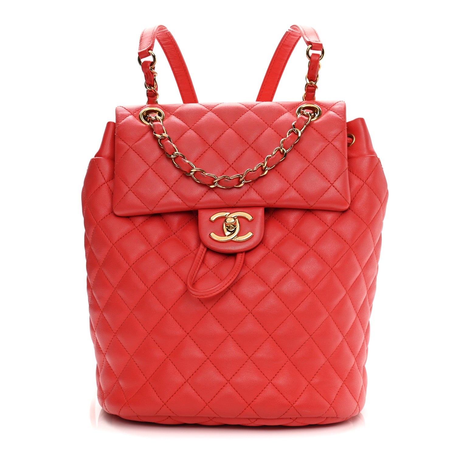 Chanel Calfskin Quilted Small Urban Spirit Backpack Red 1 of 16