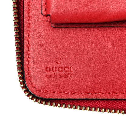 Gucci GG Supreme Monogram Blooms Travel Document Case Beige Blue Navy Hibiscus Red 7 of 13