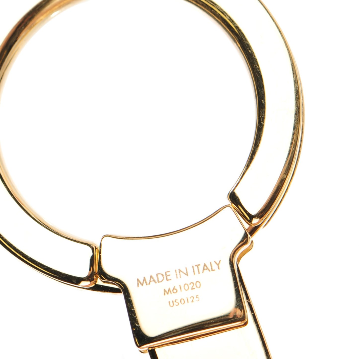 LV Tag Bag Charm Gold