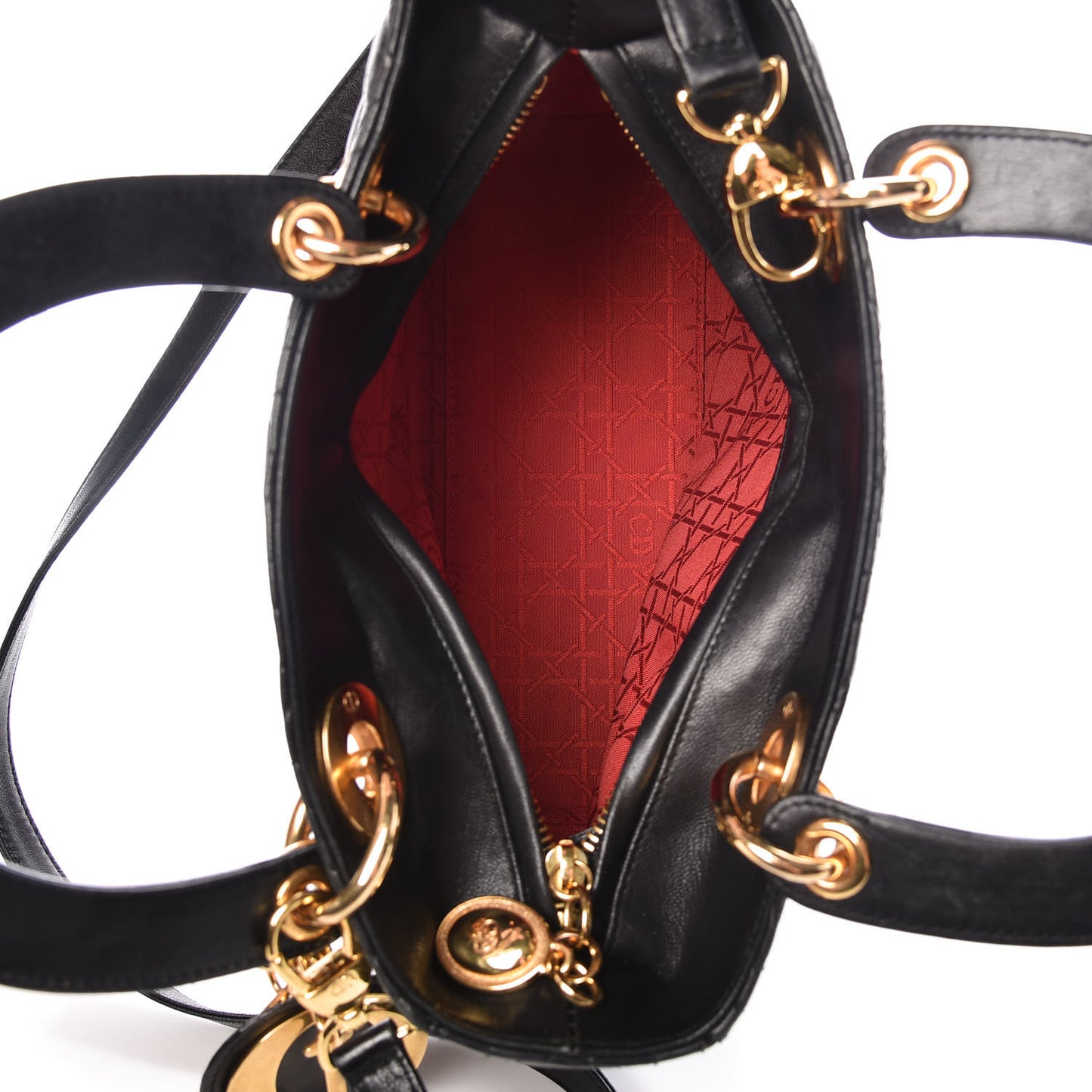 Lambskin Cannage Medium Lady Dior Black