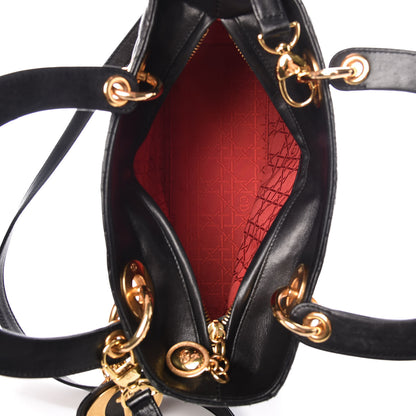 Christian Dior Lambskin Cannage Medium Lady Dior Black 6 of 14