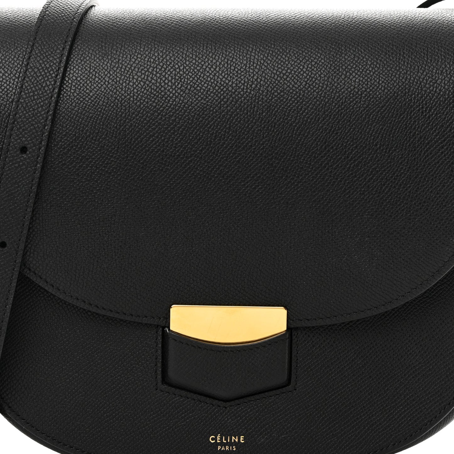 Grained Calfskin Medium Trotteur Black